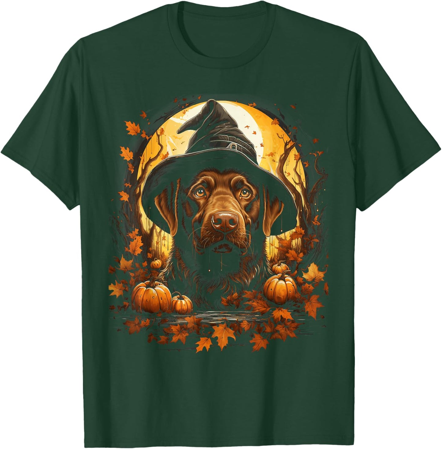 Halloween Chocolate Lab Puppy Dog Lover Costume Party T-Shirt - T-Shirt | Forest