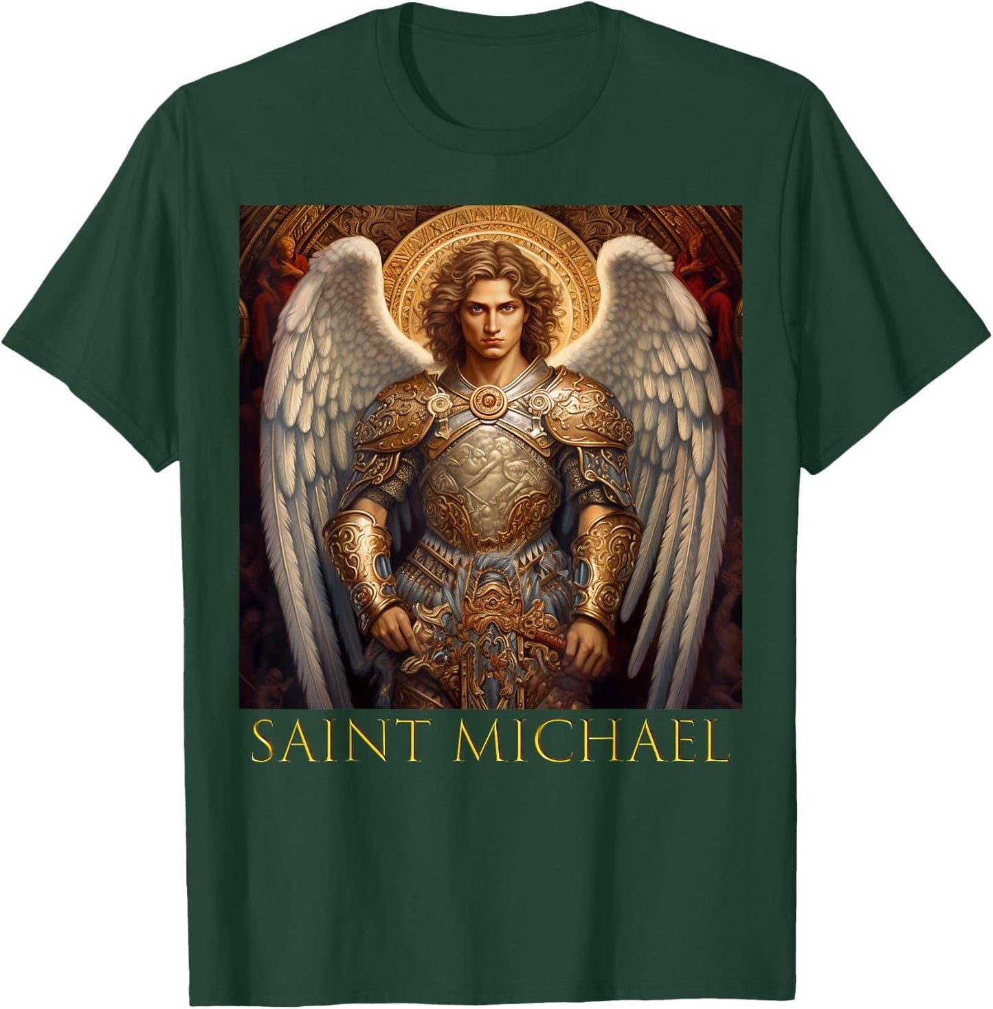 Saint Michael the Archangel T-Shirt - T-Shirt | Forest