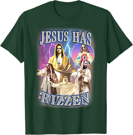 Jesus Has Rizzen T-Shirt - T-Shirt | Forest