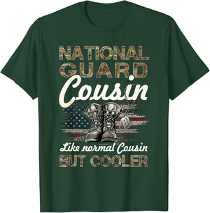 National Guard Cousin Proud Cousin Military Matching Gift T-Shirt - T-Shirt | Forest