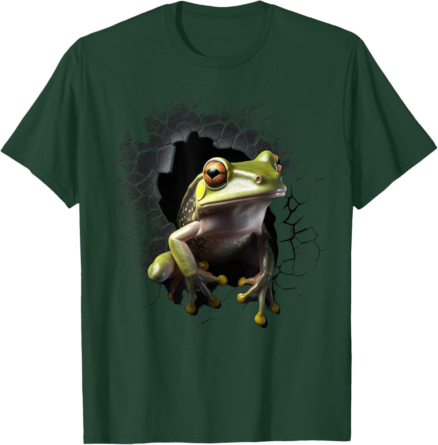 Frog Wall Animal Lovers Frog T-Shirt - T-Shirt | Forest