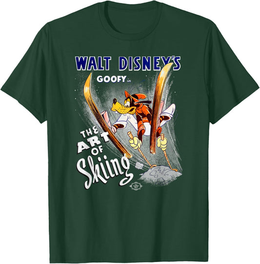 Disney Goofy The Art of Skiing Retro Vintage Classic T-Shirt - T-Shirt | Forest