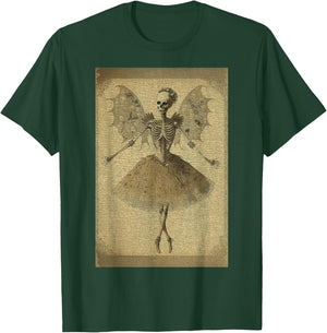 Fairy Grunge Fairycore Clothing Fairy Grunge Gothic Skeleton Butterfly Wings Gothic T-Shirt - T-Shirt | Forest