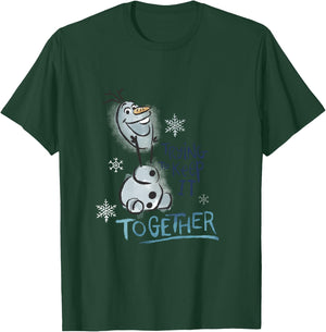 Disney Frozen Olaf Smiling Trying To Keep It Together Poster T-Shirt - T-Shirt | Forest