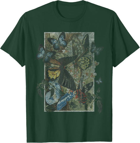 Fairycore Aesthetic Fairy Grunge Cottagecore Goth Butterfly T-Shirt - T-Shirt | Forest