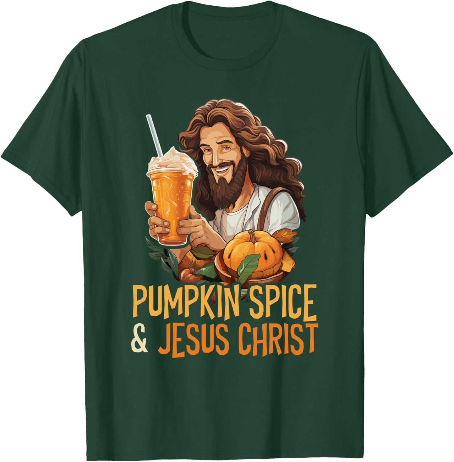 Pumpkin Spice Latte Autumn Food Flavored Drink T-Shirt - T-Shirt | Forest