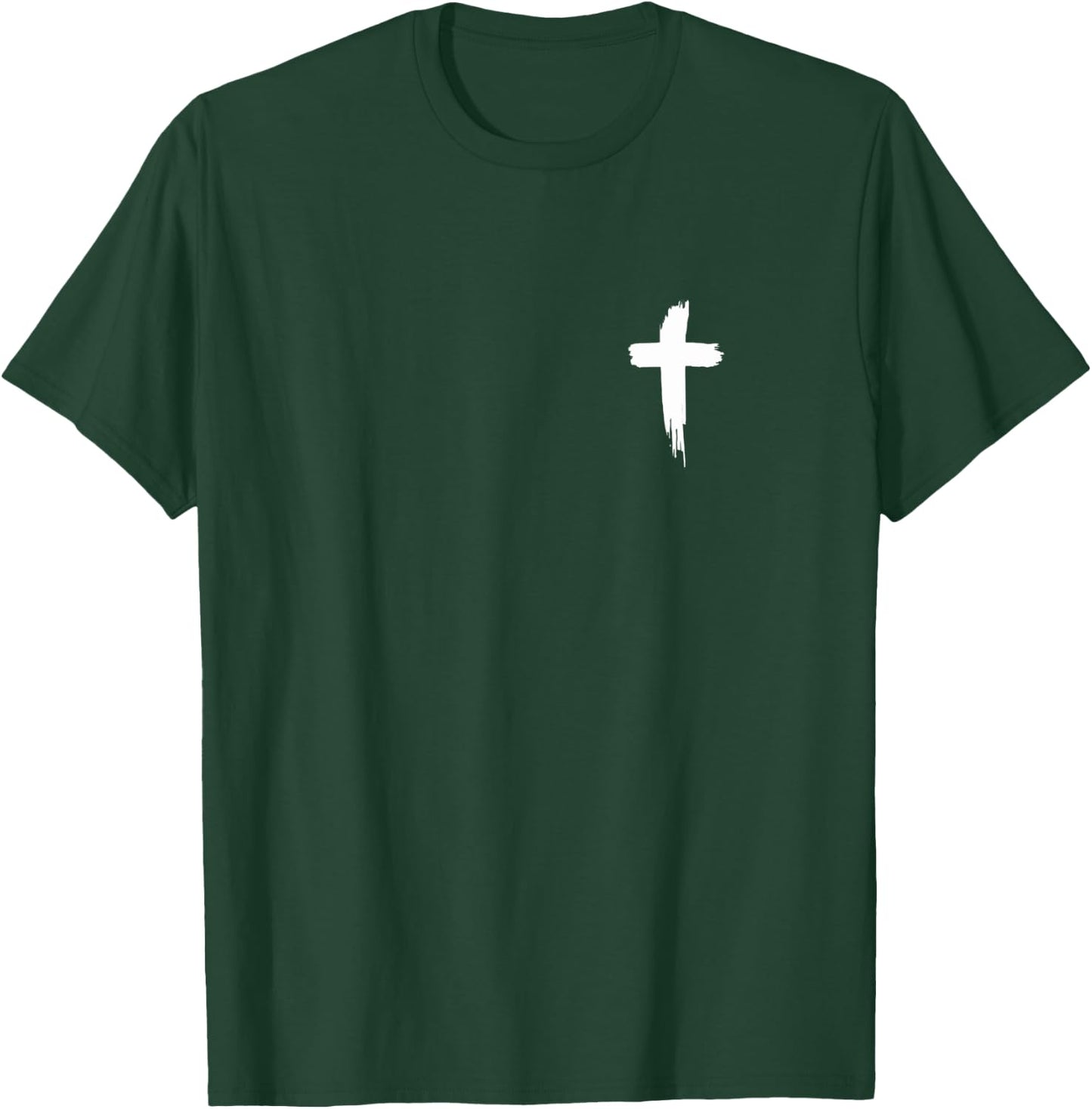 Jesus Saves John 3:16-17 Font and Back Print Christian T-Shirt - T-Shirt | Forest