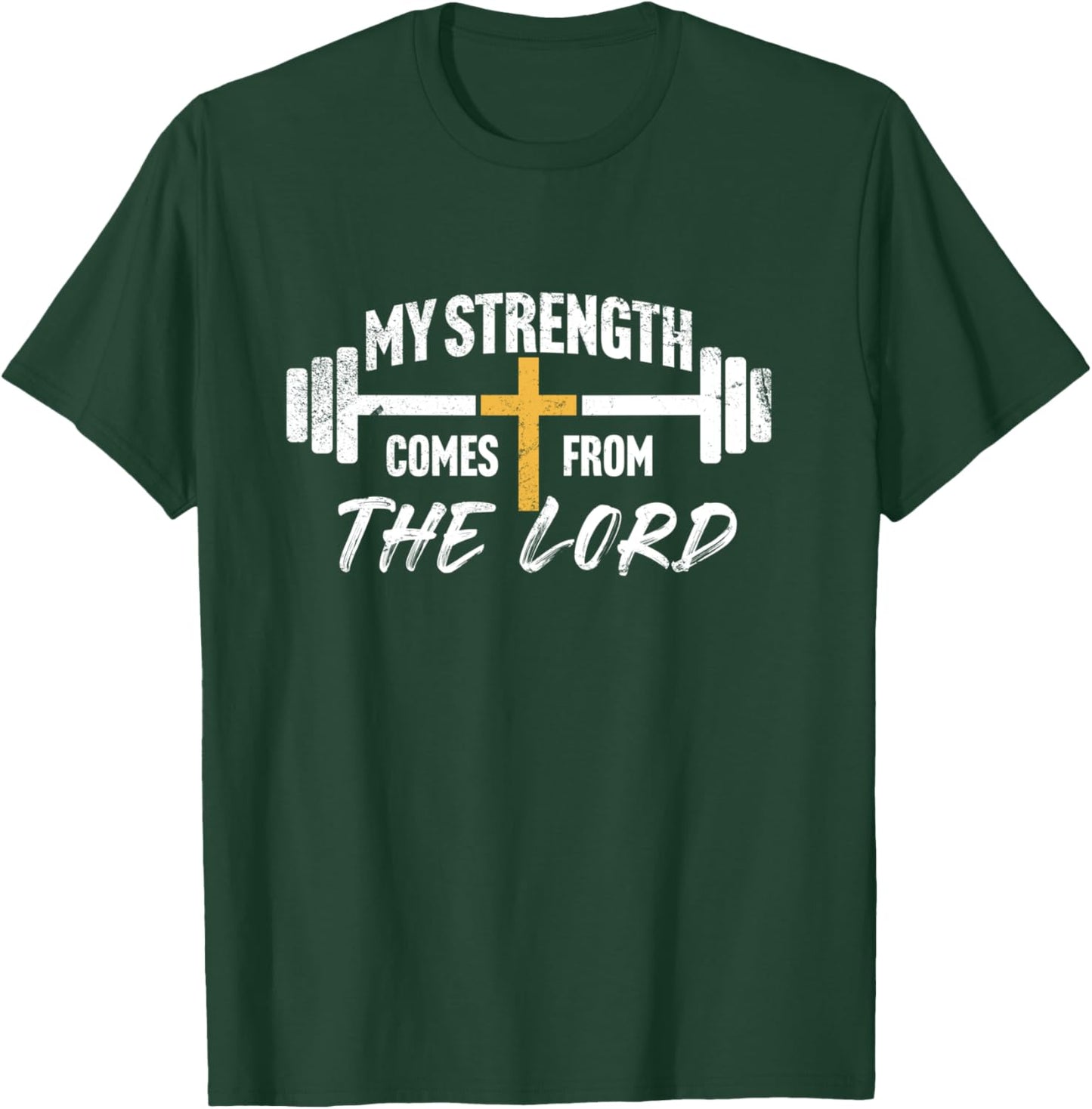 My Strength Christian Men Bible Verse Gym Workout T-Shirt - T-Shirt | Forest