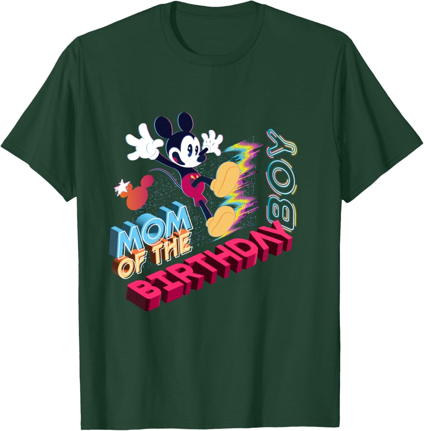 Disney Mickey Mouse Family Star Mom of the Birthday Boy T-Shirt - T-Shirt | Forest