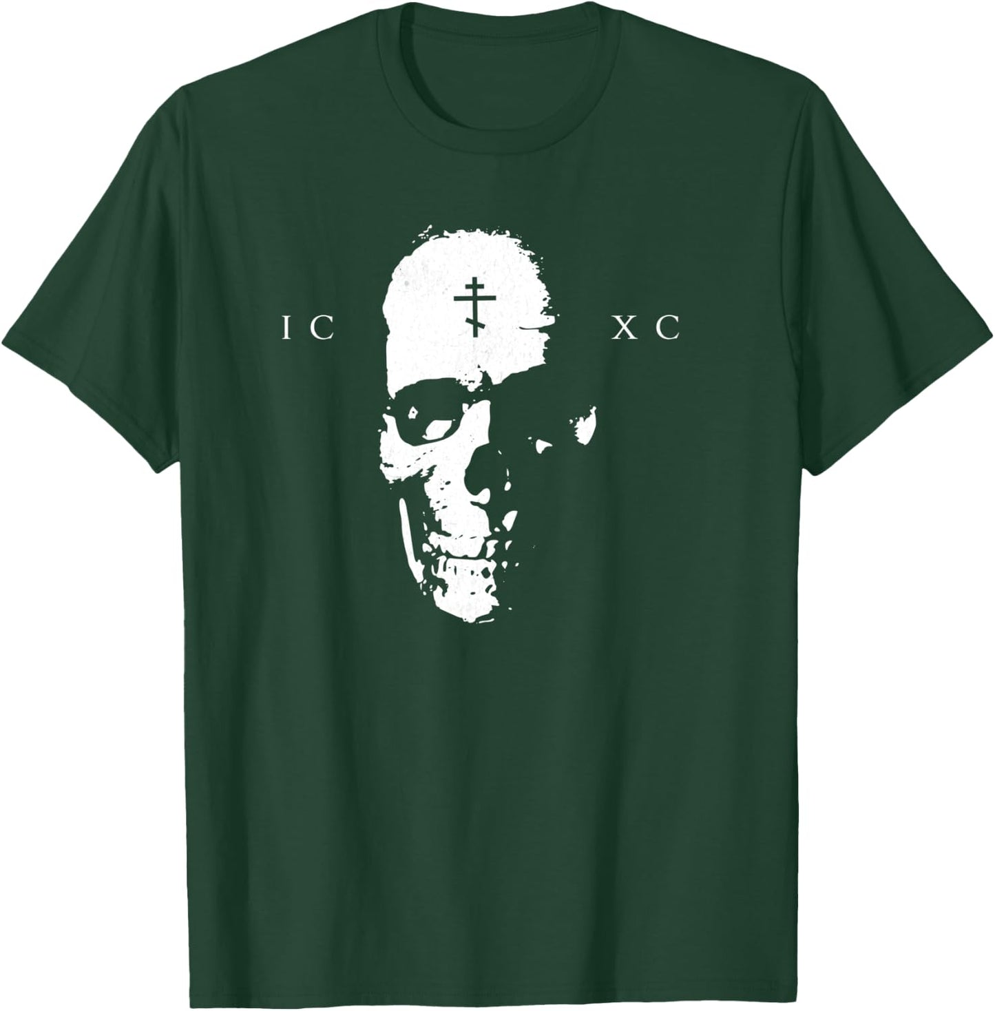 ICXC, Orthodox Christian Skull T-Shirt - T-Shirt | Forest