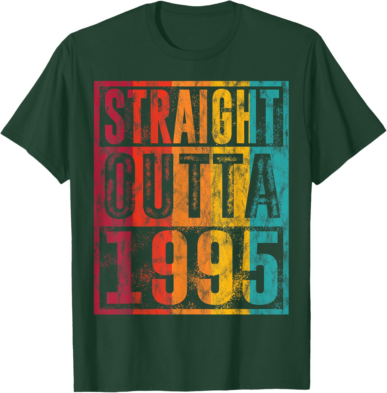 Straight Outta 1995 Vintage Birthday Gifts Retro Summer T-Shirt - T-Shirt | Forest