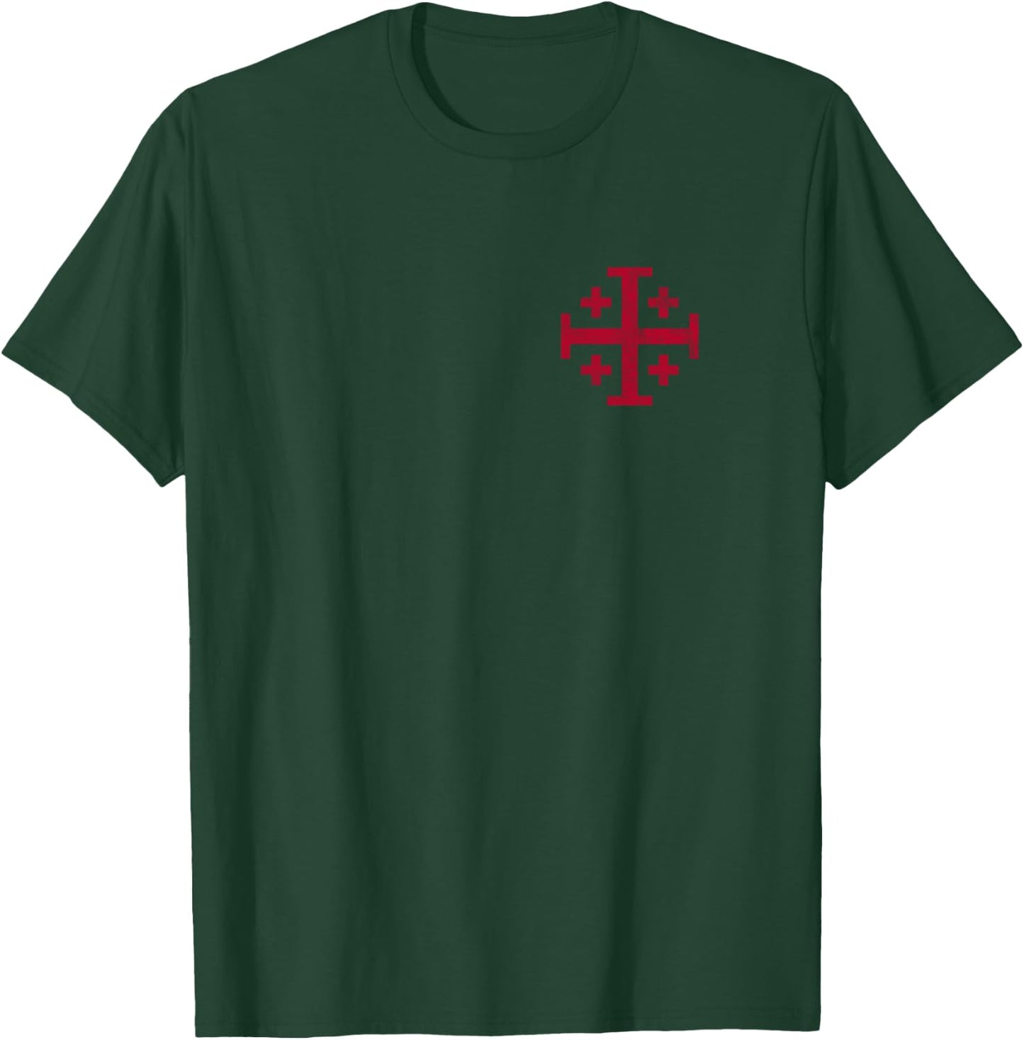 Knight's Templar Jerusalem Cross Kingdom of Jerusalem T-Shirt - T-Shirt | Forest