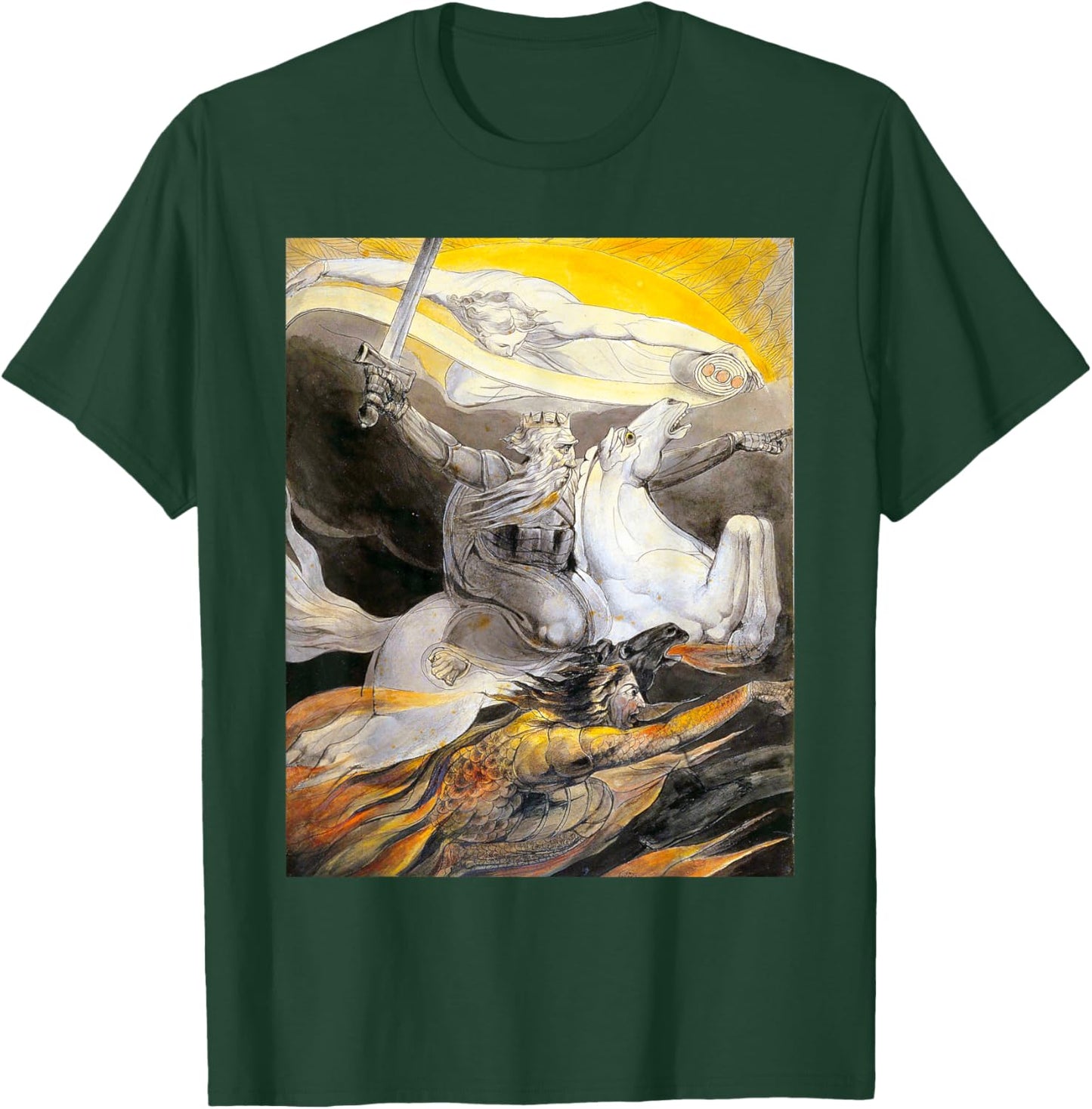 Death on a Pale Horse William Blake Romanticism Art T-Shirt - T-Shirt | Forest