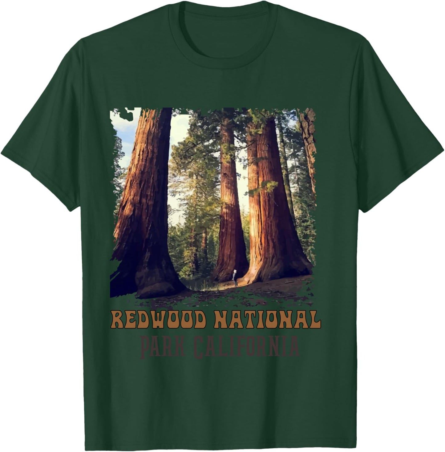Humboldt Redwoods Retro US California state Vintage parks T-Shirt - T-Shirt | Forest