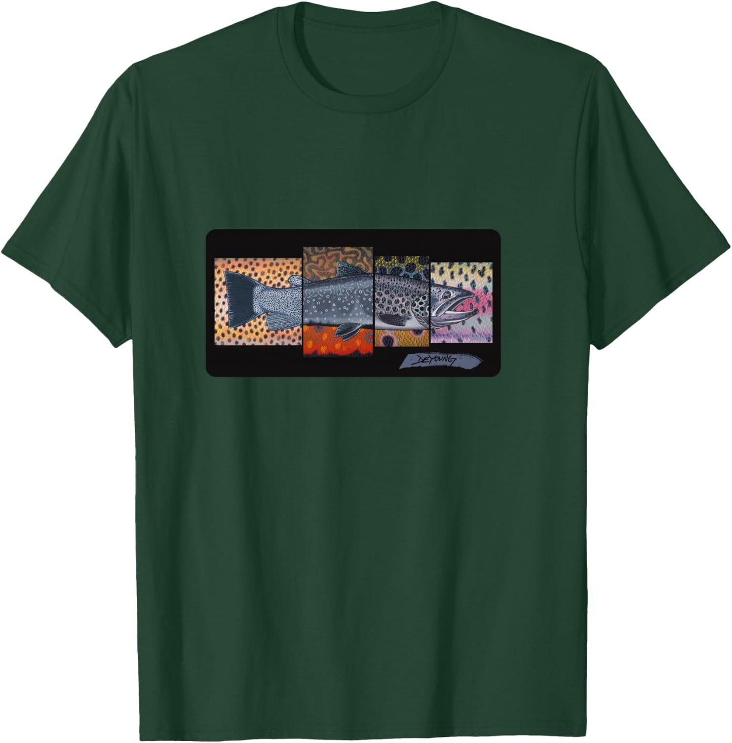 Cutthroat and Trout Fish Species Derek DeYoung T-Shirt - T-Shirt | Forest