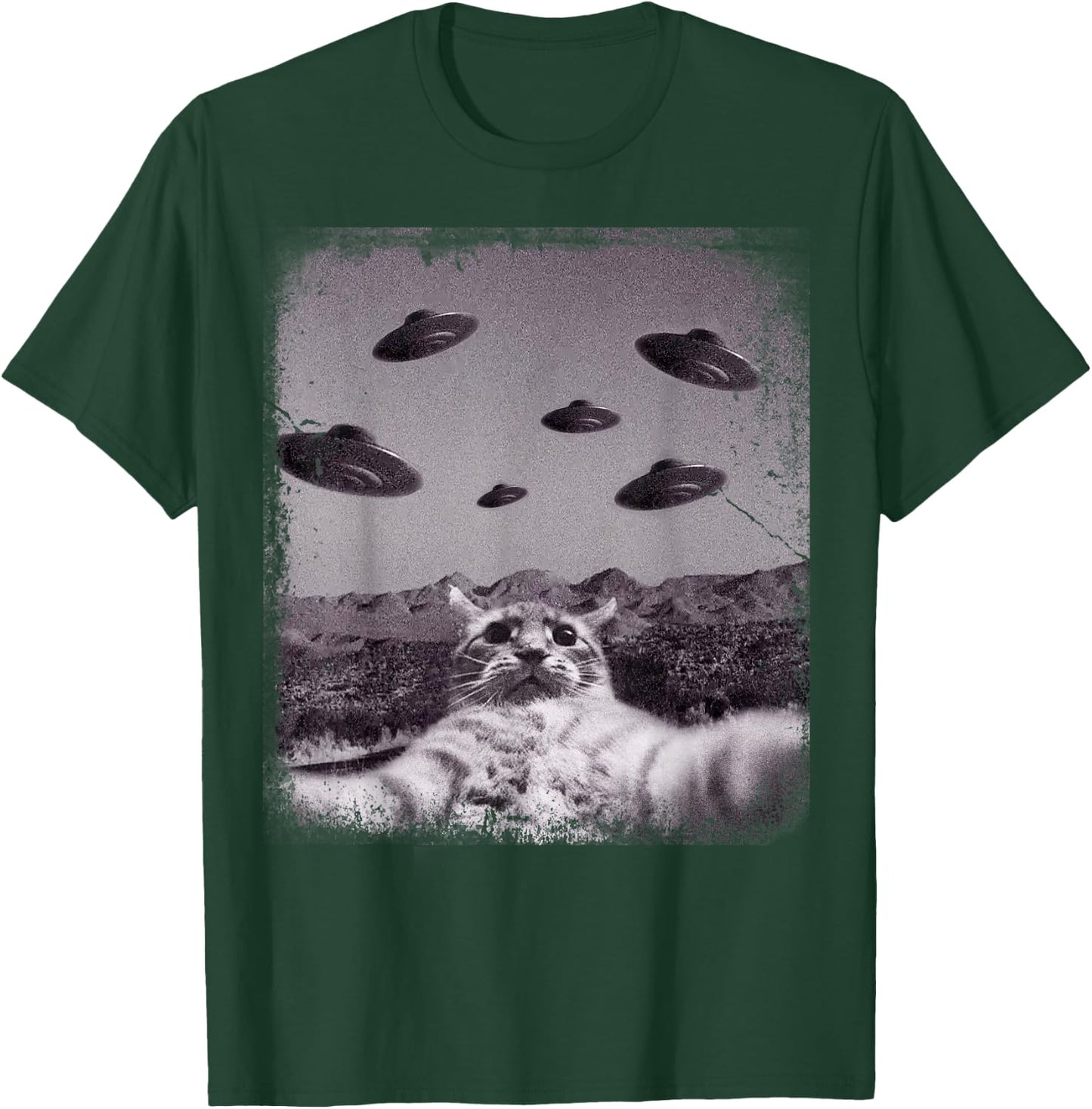 Alien UFO Cat Meme Women Kids T-Shirt - T-Shirt | Forest