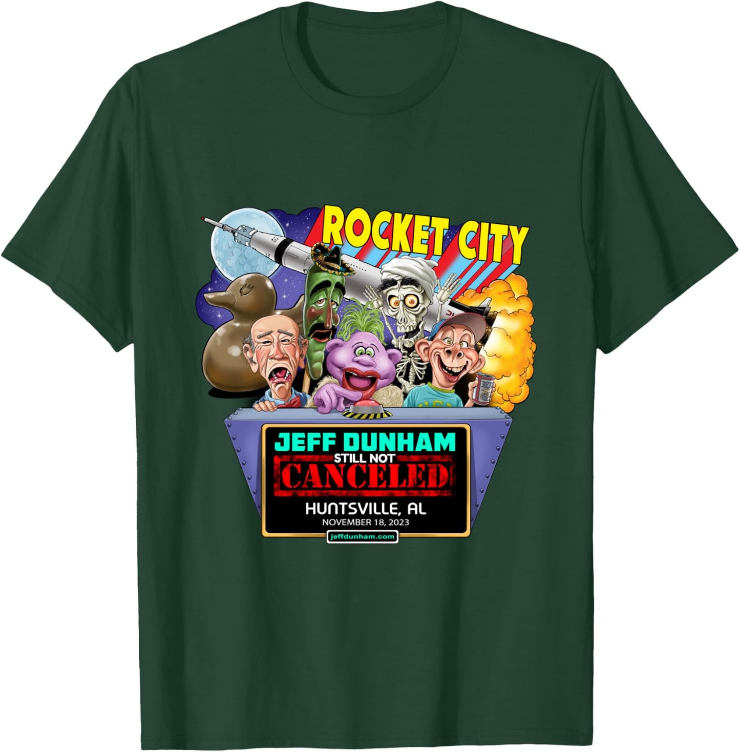 Jeff Dunham Huntsville, AL (2023) T-Shirt - T-Shirt | Forest