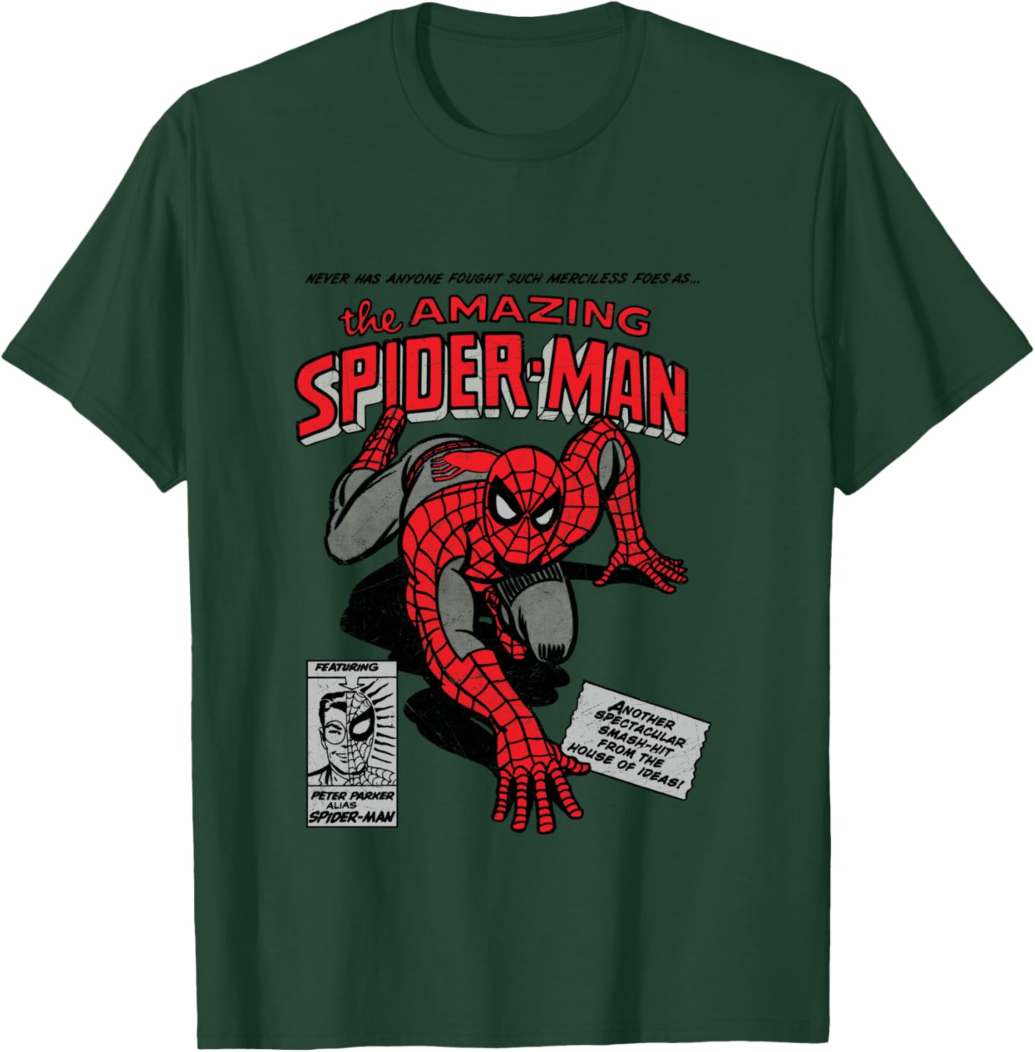 Marvel Spider-Man Retro Comic T-Shirt - T-Shirt | Forest