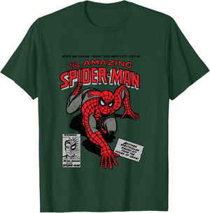 Marvel Spider-Man Retro Comic T-Shirt - T-Shirt | Forest