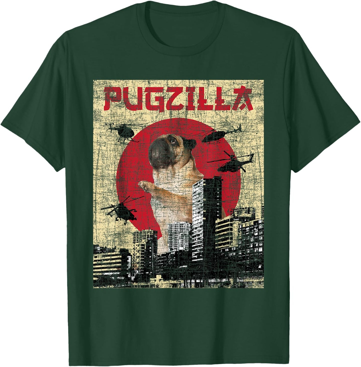 Pugzilla - Dog Lover Puppy Trainer Animal Pet Breeder T-Shirt - T-Shirt | Forest