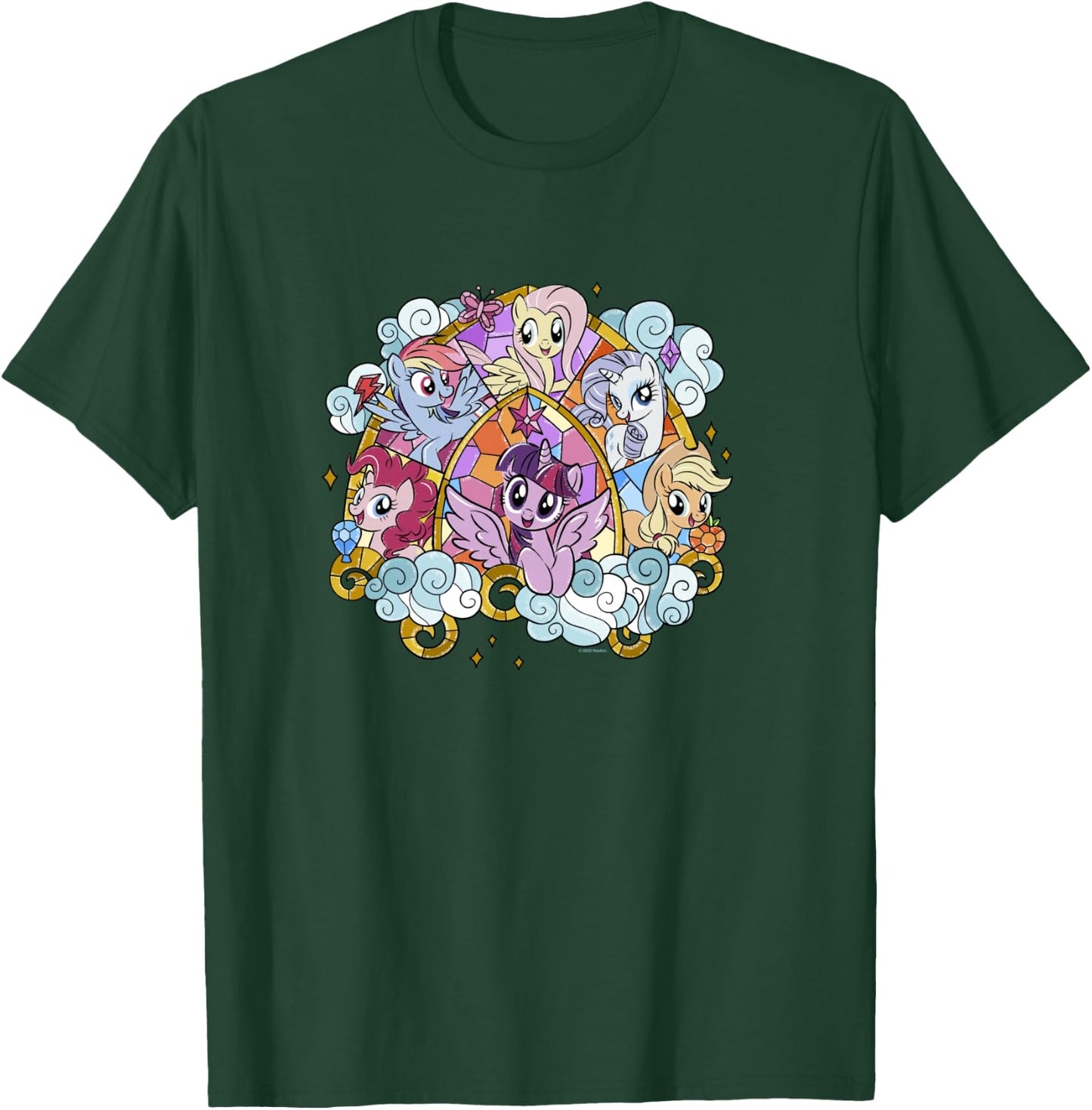 My Little Pony: Friendship Is Magic Stained Glass Pony Group T-Shirt - T-Shirt | Forest