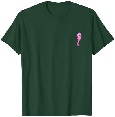 Seahorse Pink Vintage Beach Vacation Sea Horse Ocean Animal T-Shirt - T-Shirt | Forest