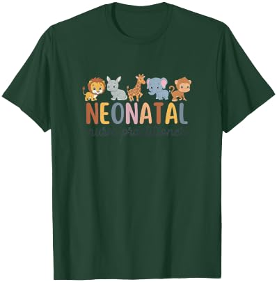 Women Neonatal Nurse Practitioner Safari Animals Neonatal NP T-Shirt - T-Shirt | Forest