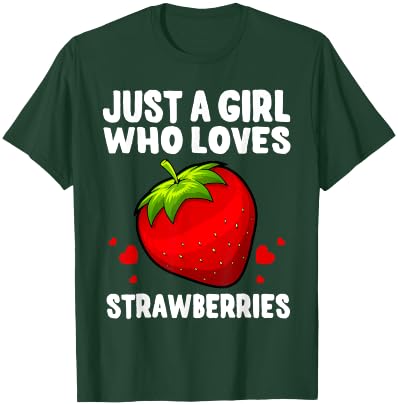 Funny Strawberry Girl Art Kids Strawberries Lovers T-Shirt - T-Shirt | Forest