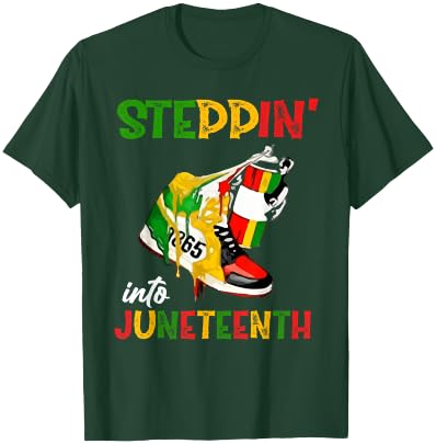 Stepping Into Juneteenth 1865 pride black African American T-Shirt - T-Shirt | Forest