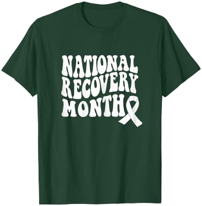 Warrior National Recovery month Addiction Recovery Awareness T-Shirt - T-Shirt | Forest