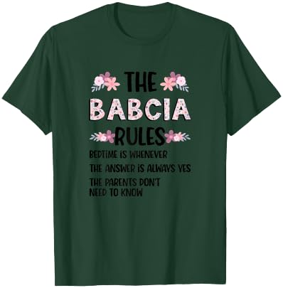 Babcia Grandma Rules Babcia Grandmother T-Shirt - T-Shirt | Forest