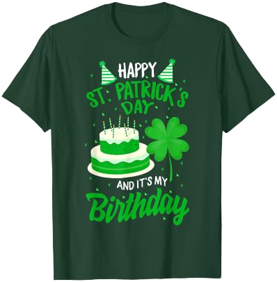 St Patricks Day Yes It's My Birthday Bday Happy Saint paddys T-Shirt - T-Shirt | Forest