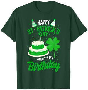 St Patricks Day Yes It's My Birthday Bday Happy Saint paddys T-Shirt - T-Shirt | Forest