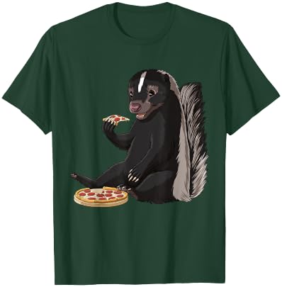 Funny Pizza Lover Skunk T-Shirt - T-Shirt | Forest