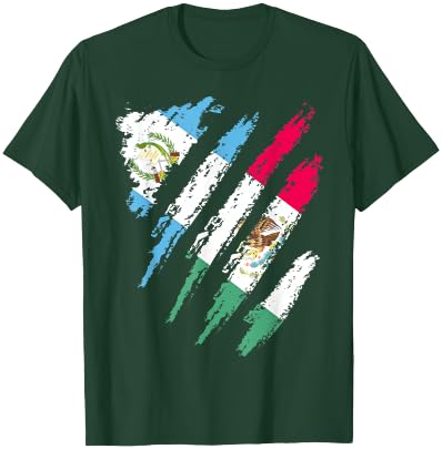 Guatemala Flag Mexico Grown Patriot Country Stripes T-Shirt - T-Shirt | Forest