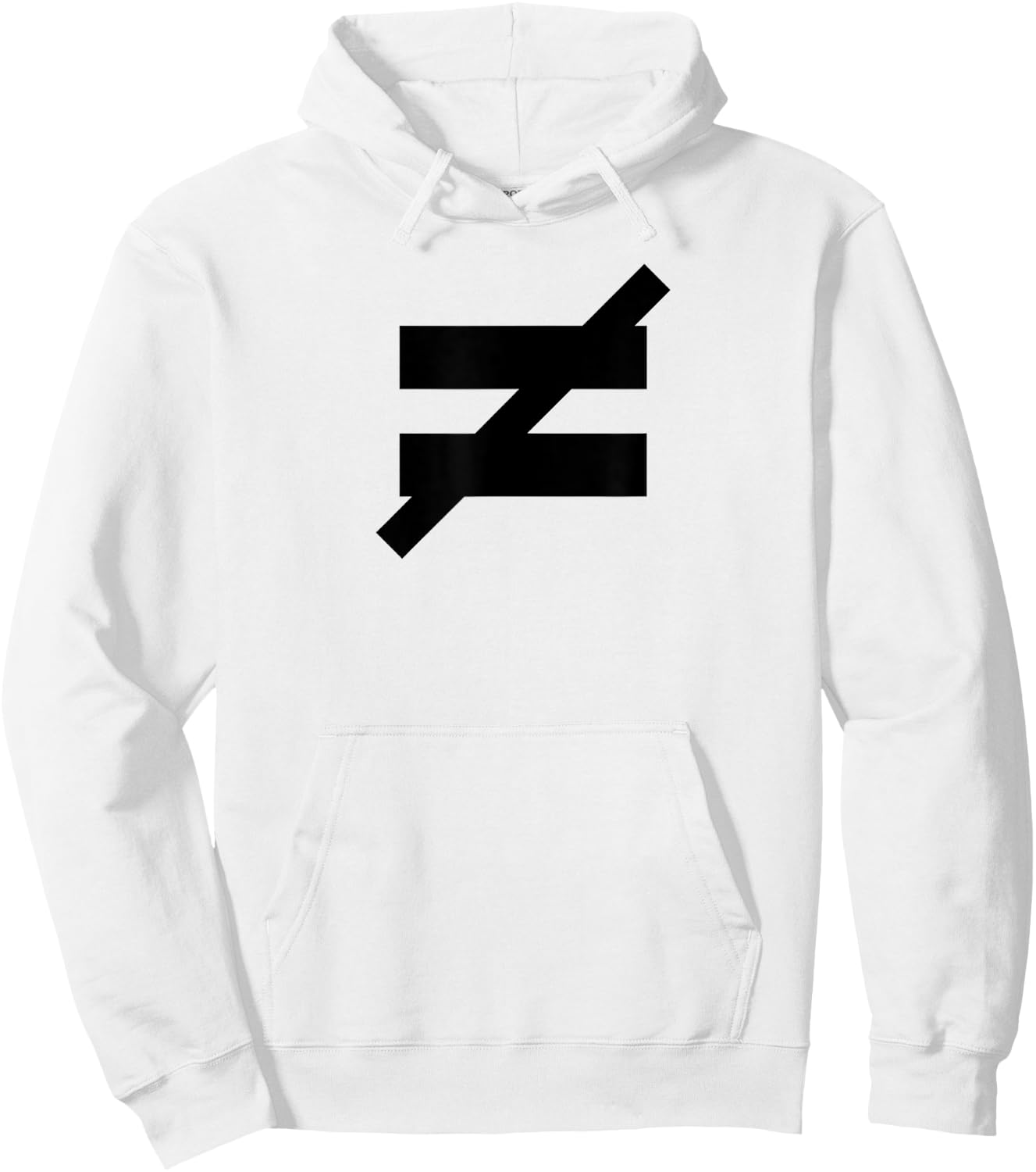 Not Equal - Sign Hoodie - Hoodie | White