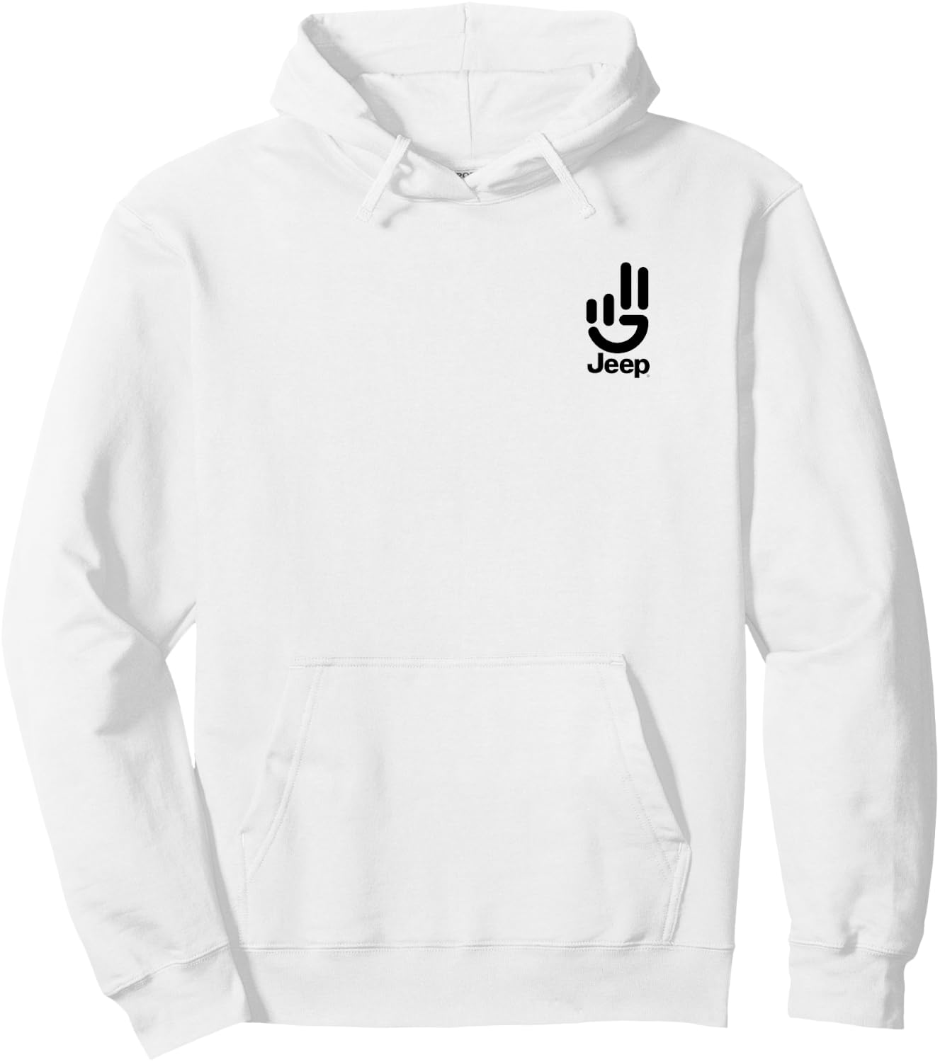 Jeep Wave Peace Sign - Officially Licensed Hoodie - Hoodie | White