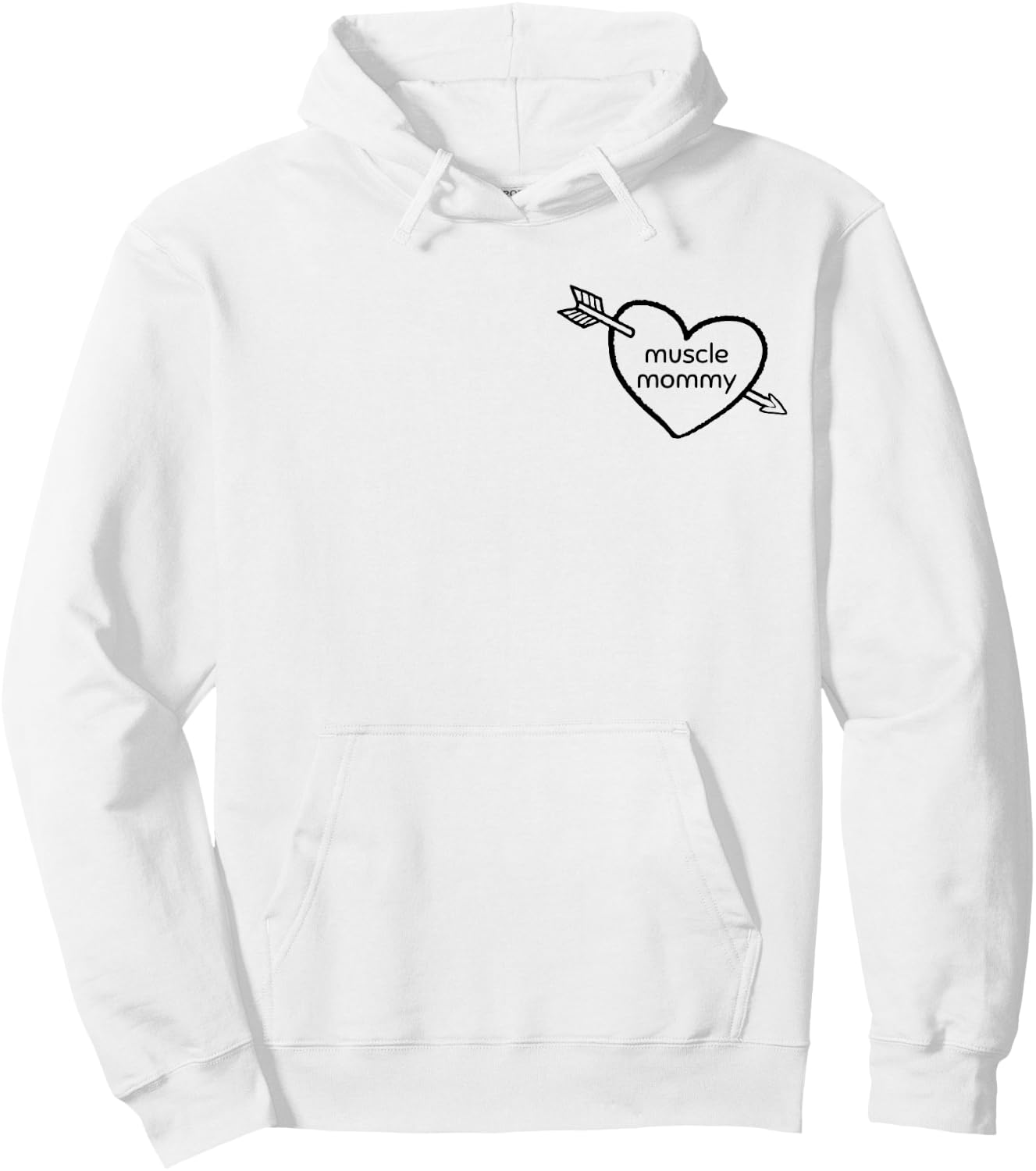 Muscle Mommy Gym Pump Cover Heart Weightlifting Hoodie - Hoodie | White