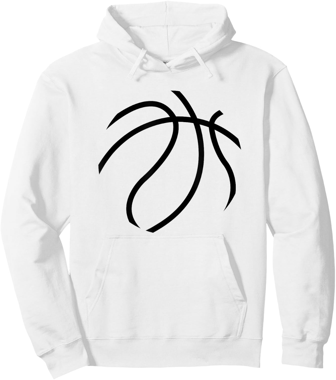 Threadrock -Kids & Adults Basketball Halloween , Orange, Small, Short Sleeve Hoodie - Hoodie | White