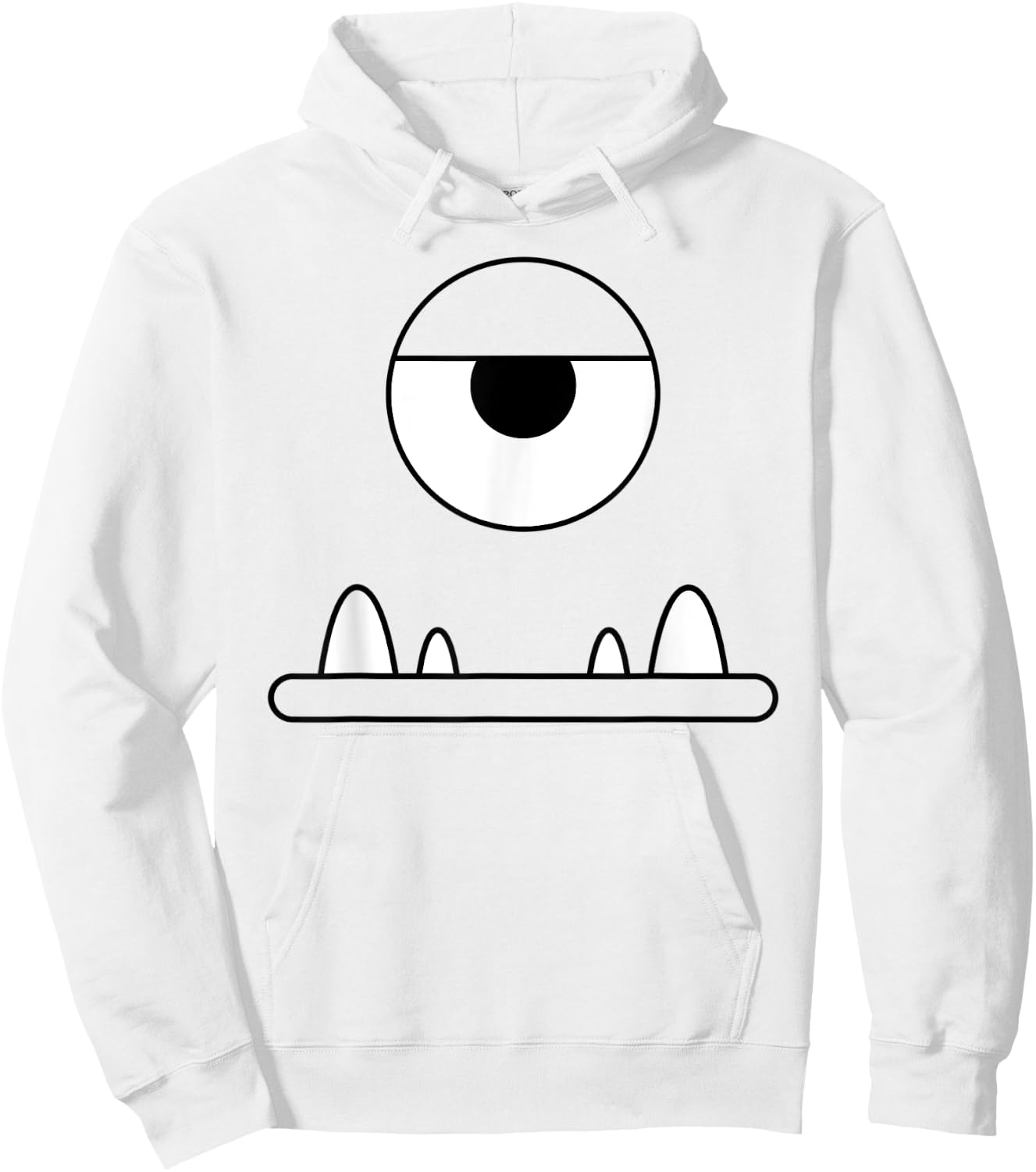 Funny Cute Monster Face One Eyeball Easy Halloween Costume Hoodie - Hoodie | White