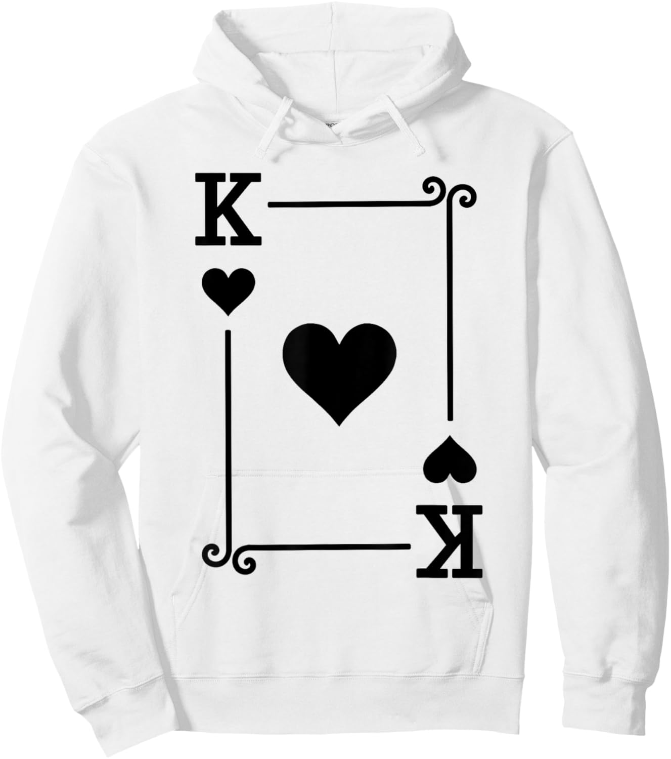 King Hearts Card Costume - Playing Cards - King Hearts Hoodie - Hoodie | White