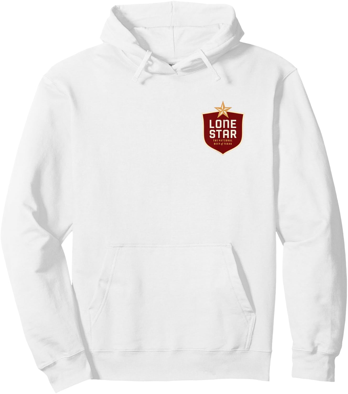 Texas Lone Star Beer Patch Hoodie - Hoodie | White