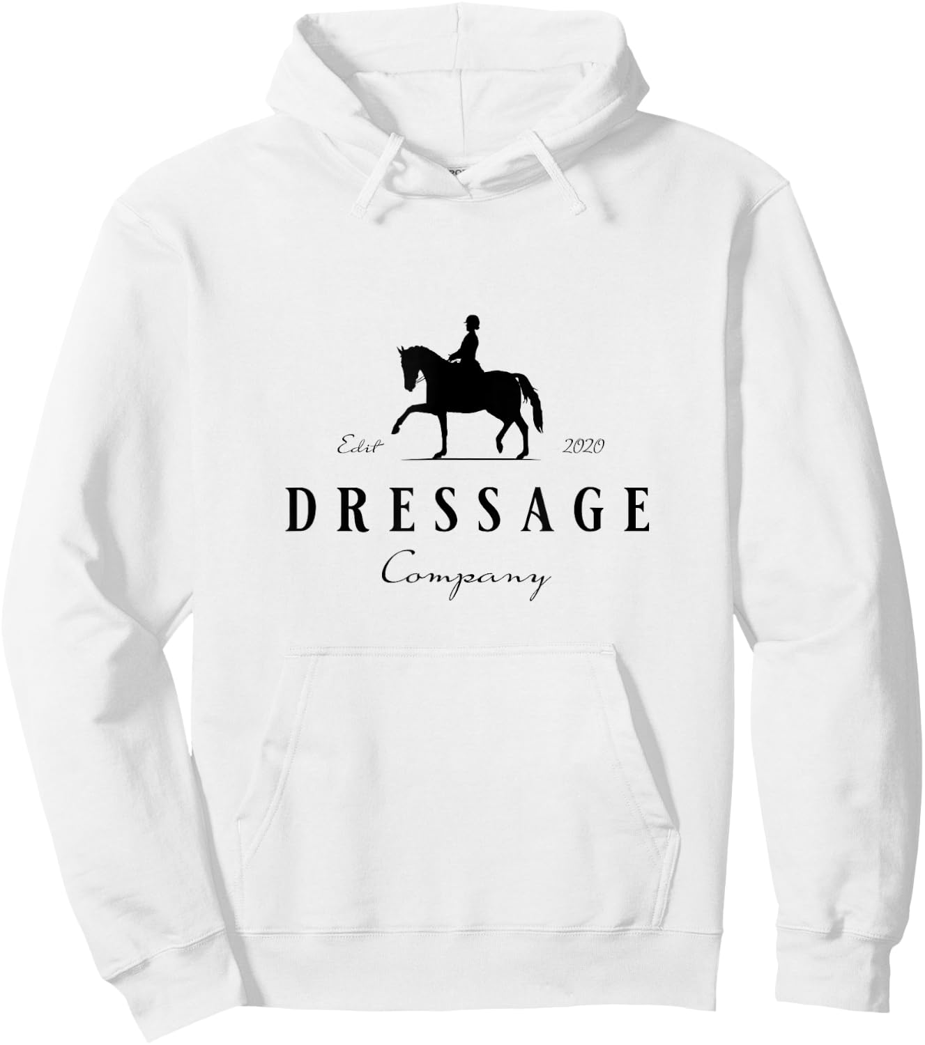 Dressur Pferd mit Dressurreiterin - Dressage Grey Horse Dressage Rider Hoodie - Hoodie | White