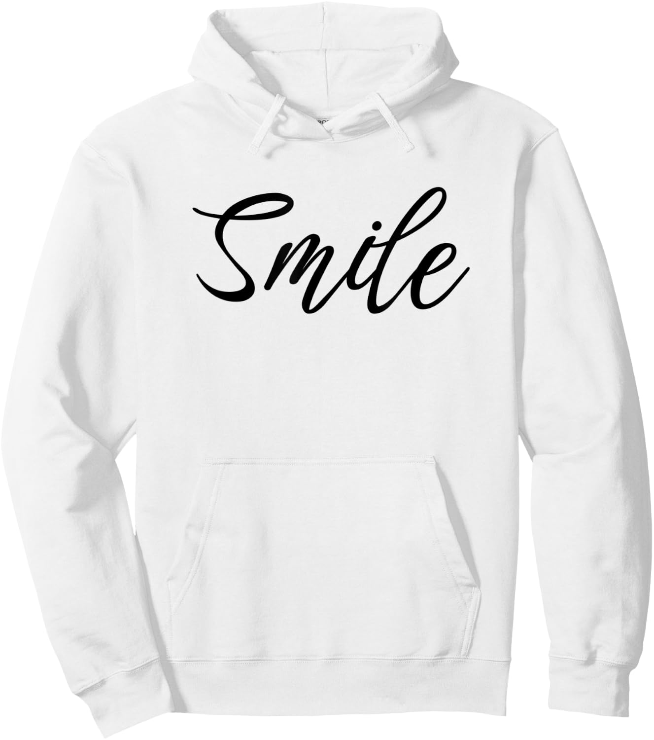 Smile Word Uplifting Positive Message Hoodie - Hoodie | White