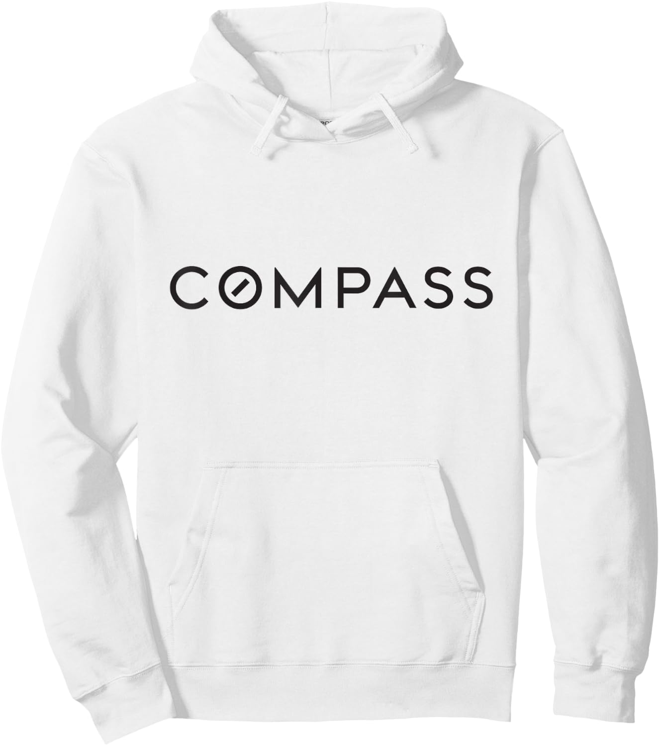 Compass Real Estate - Black Text Logo Hoodie - Hoodie | White