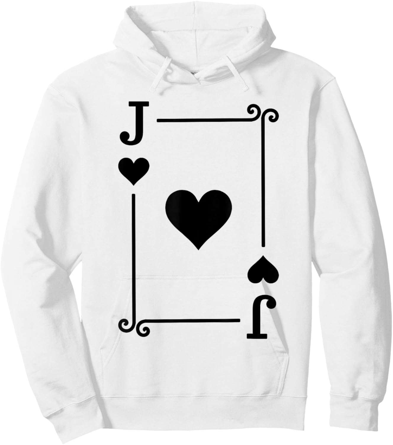 Playing Cards Costume - Jack Card - Jack of Hearts Hoodie - Hoodie | White