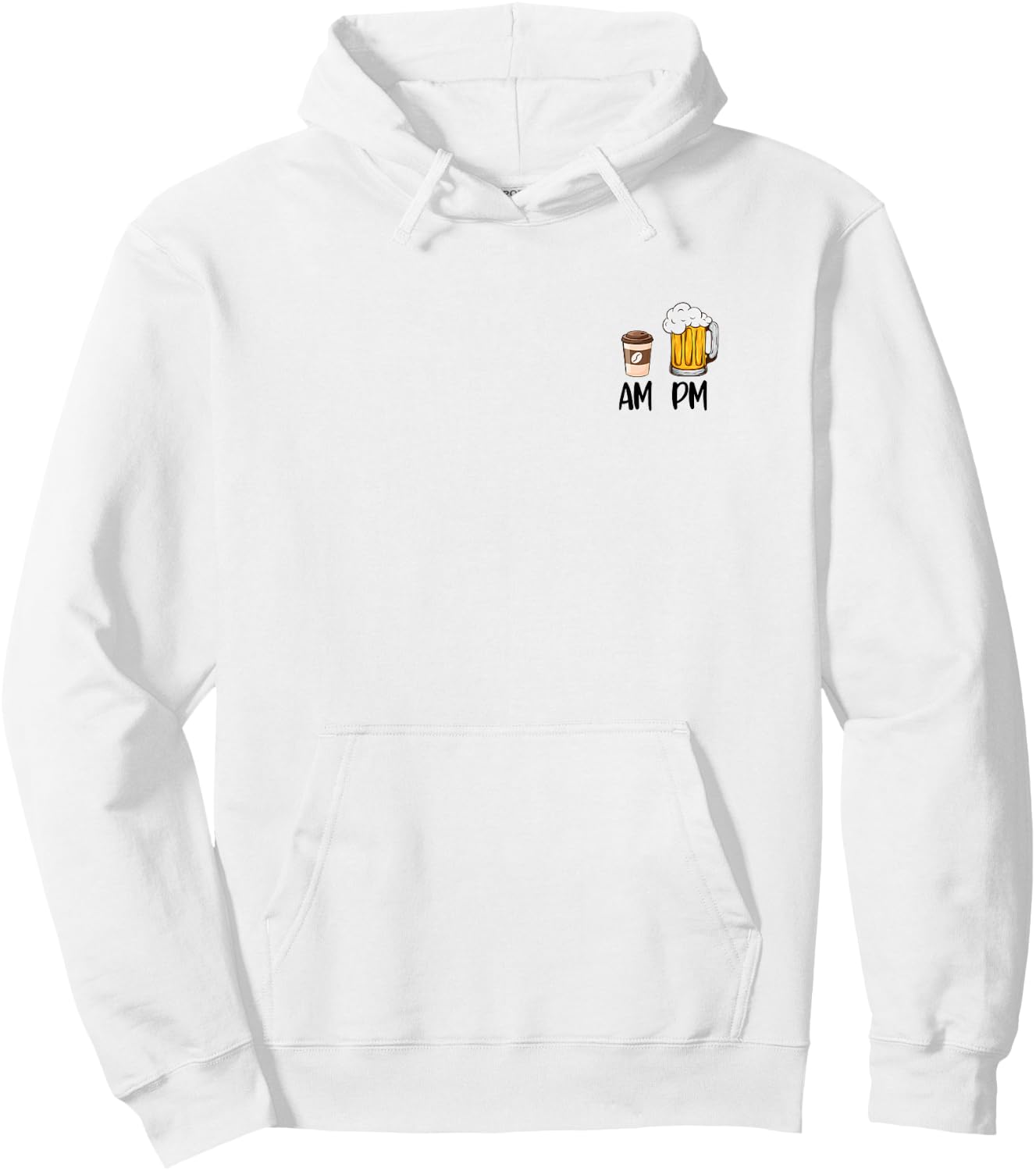 AM Coffee PM Beer Shirt I Beer Lovers Beer Fan Gift Hoodie - Hoodie | White