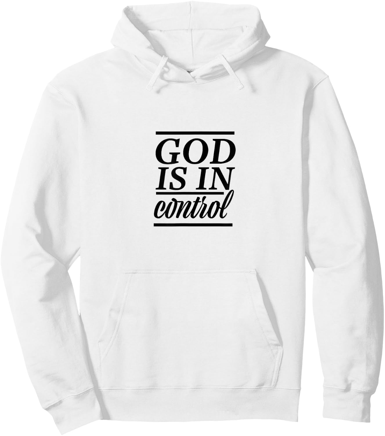 God Is In Control Slogan ,Christian Clothing,Christian Hoodie - Hoodie | White