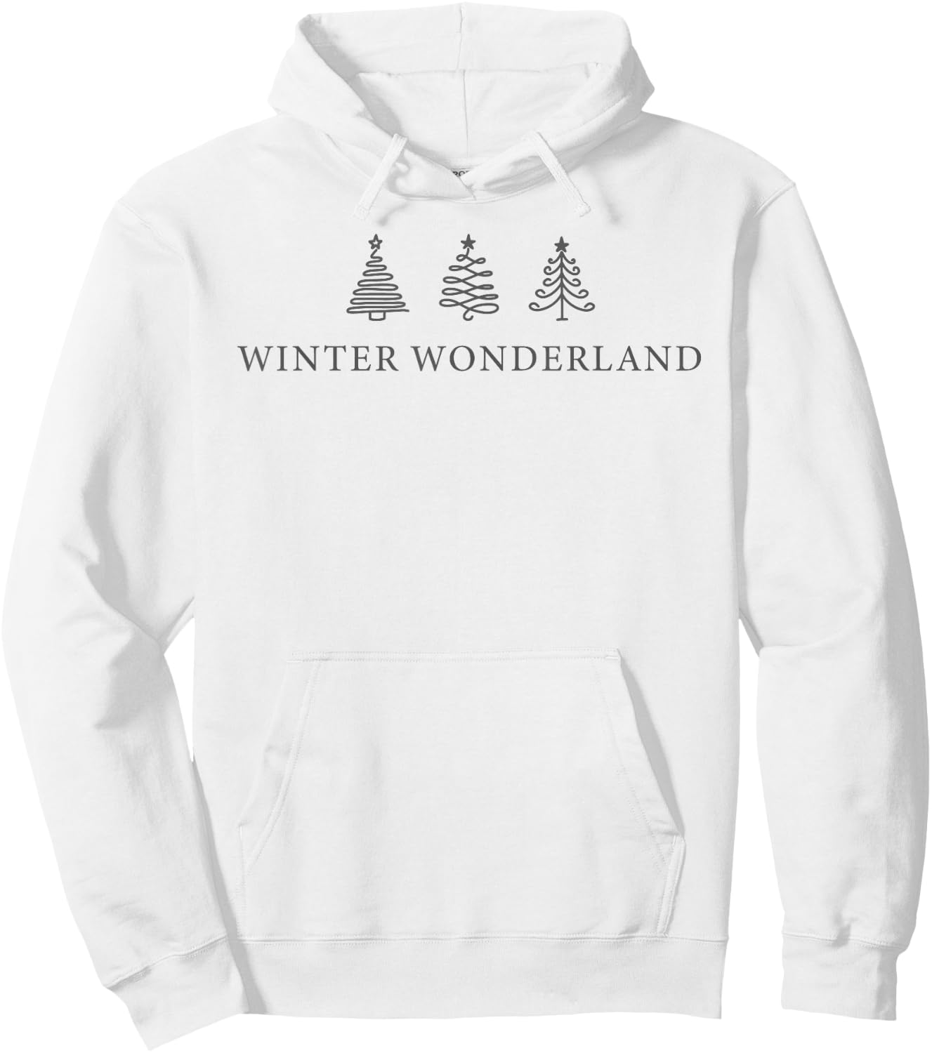 Minimalistic Winter Wonderland Minimal Hoodie - Hoodie | White