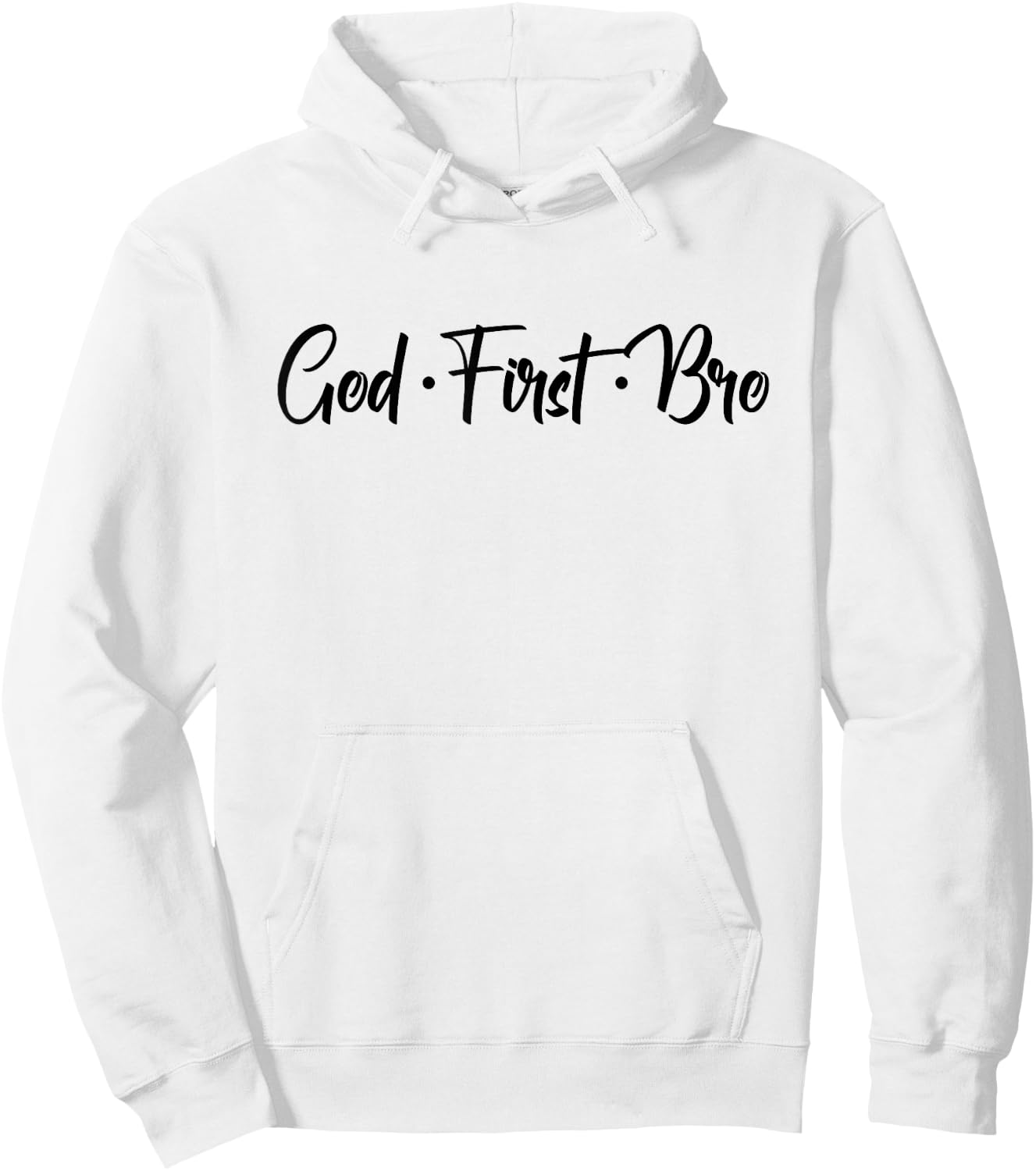 Christian - God First Bro Hoodie - Hoodie | White